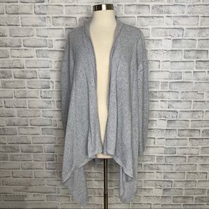 Lou & Grey Open Front Grayish Blue Cardigan